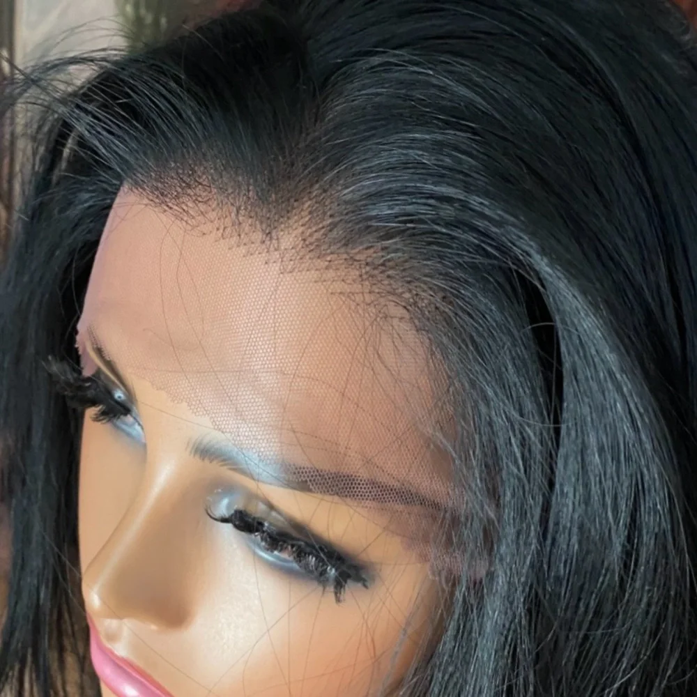 NEW! Free part Lace Front Wig - black angled bob